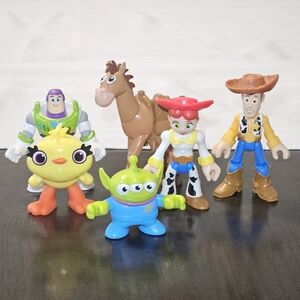 Fisher Price Imaginexts Toy Story Mini Figures Woody Buzz Lot Of 6